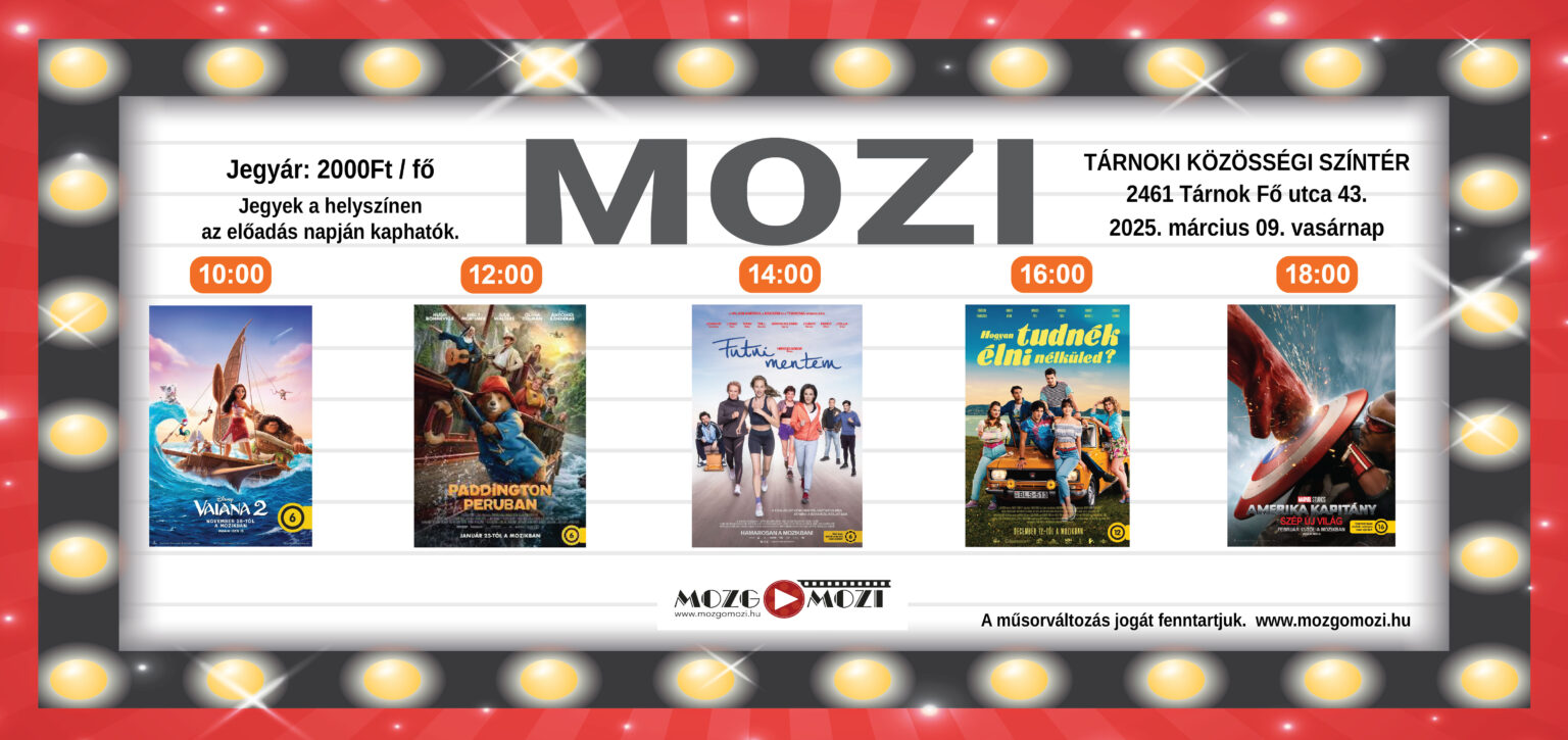 Újra mozizhatunk Tárnokon